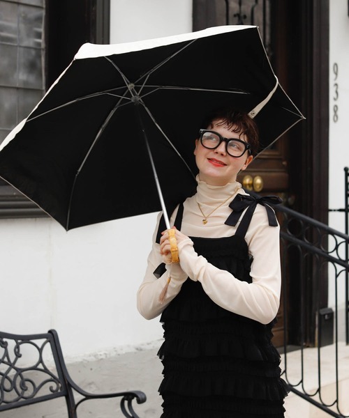 Birthday room（バースデイルーム）の「晴雨兼用軽量UVカット(99%)バンブー折りたたみ傘（折りたたみ傘・レディース・ベージュ/グリーン/ブラック・FREE）」の18枚目の写真