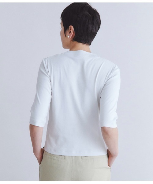SIPULI（シプリ）の「[Elama]Svin Cotton Rib ボトルネックプルオーバー（Tシャツ/カットソー・レディース・ライトグレー/ダークグレー・2）」の11枚目の写真