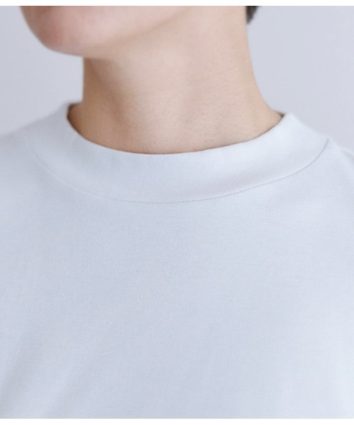 SIPULI（シプリ）の「[Elama]Svin Cotton Rib ボトルネックプルオーバー（Tシャツ/カットソー・レディース・ライトグレー/ダークグレー・2）」の6枚目の写真