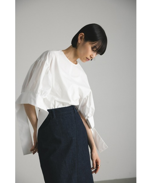 STYLEMIXER（スタイルミキサー）の「ロングカフブラウス（シャツ/ブラウス・レディース・ホワイト/ブラック/ピンク・FREE）」の6枚目の写真