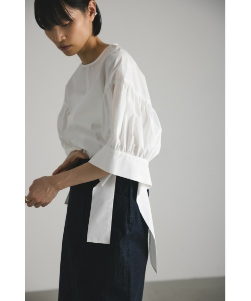 STYLEMIXER（スタイルミキサー）の「ロングカフブラウス（シャツ/ブラウス・レディース・ホワイト/ブラック/ピンク・FREE）」の8枚目の写真