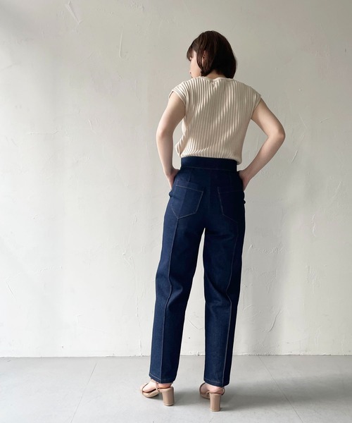 CLEIO（クレイオ）の「【CLEIO】二重臼フレンチスリーブニット（ニット/セーター・レディース・ライトグリーン/テラコッタ/アイボリー・FREE）」の15枚目の写真