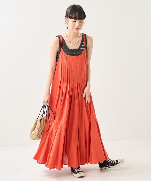 FREAK'S STORE（フリークスストア）の「インドキャミマキシワンピース（ワンピース・レディース・グリーン/ブラック/レンガ・ﾌﾘ-）」の18枚目の写真