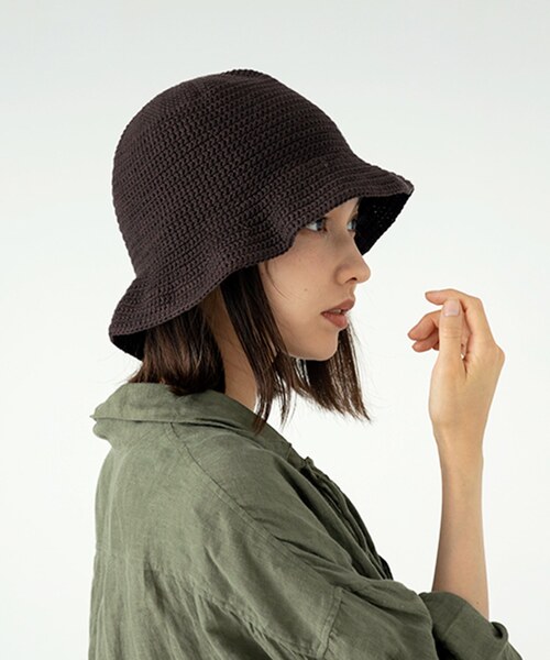 SUBLIME(サブライム)の「【SUBLiME/サブライム】 HANDKNIT HAT(ハット・メンズ・ブラック/ベージュ/パープル/ブラウン/オレンジ/グリーン・FREE)」の3枚目の写真