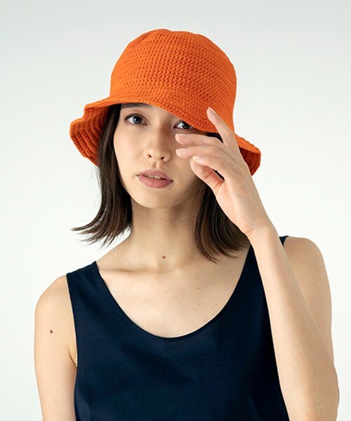 SUBLIME(サブライム)の「【SUBLiME/サブライム】 HANDKNIT HAT(ハット・メンズ・ブラック/ベージュ/パープル/ブラウン/オレンジ/グリーン・FREE)」の6枚目の写真