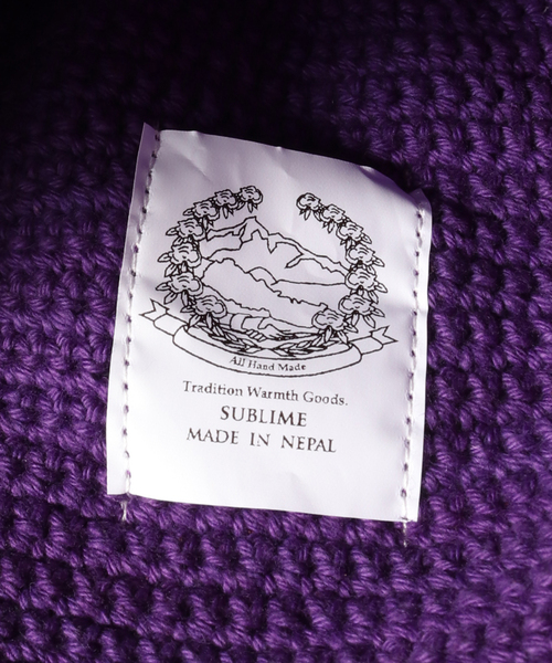 SUBLIME(サブライム)の「【SUBLiME/サブライム】 HANDKNIT HAT(ハット・メンズ・ブラック/ベージュ/パープル/ブラウン/オレンジ/グリーン・FREE)」の20枚目の写真