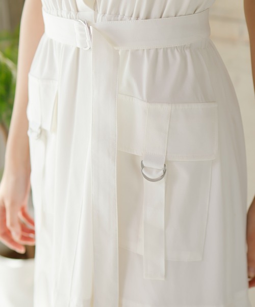 LADYMADE（レディメイド）の「BIGカラーワークポケットワンピース（ワンピース・レディース・カーキ/ブラック/ホワイト・FREE）」の8枚目の写真