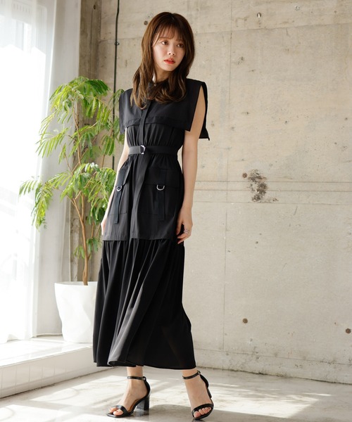 LADYMADE（レディメイド）の「BIGカラーワークポケットワンピース（ワンピース・レディース・カーキ/ブラック/ホワイト・FREE）」の9枚目の写真