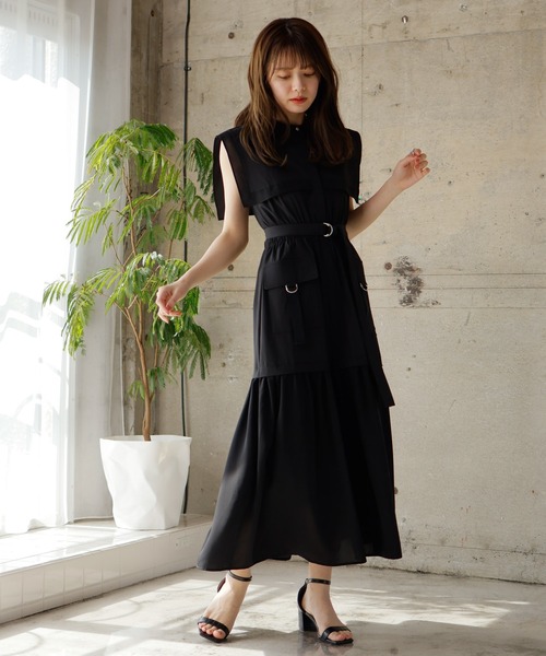 LADYMADE（レディメイド）の「BIGカラーワークポケットワンピース（ワンピース・レディース・カーキ/ブラック/ホワイト・FREE）」の10枚目の写真