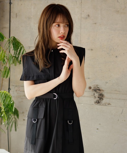 LADYMADE（レディメイド）の「BIGカラーワークポケットワンピース（ワンピース・レディース・カーキ/ブラック/ホワイト・FREE）」の13枚目の写真