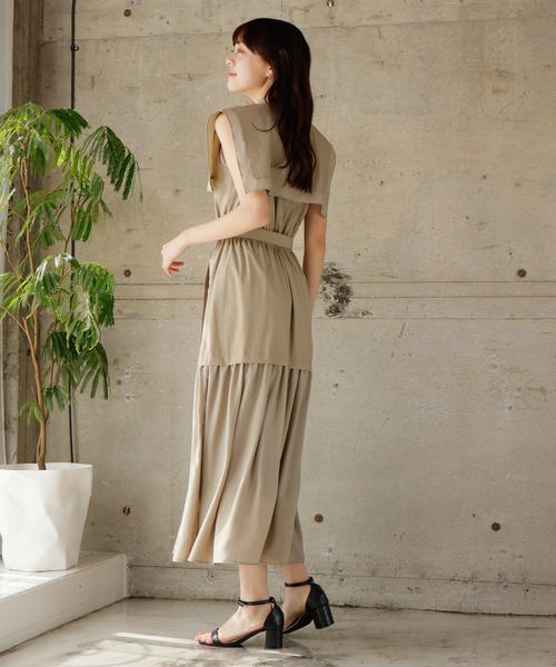 LADYMADE（レディメイド）の「BIGカラーワークポケットワンピース（ワンピース・レディース・カーキ/ブラック/ホワイト・FREE）」の16枚目の写真