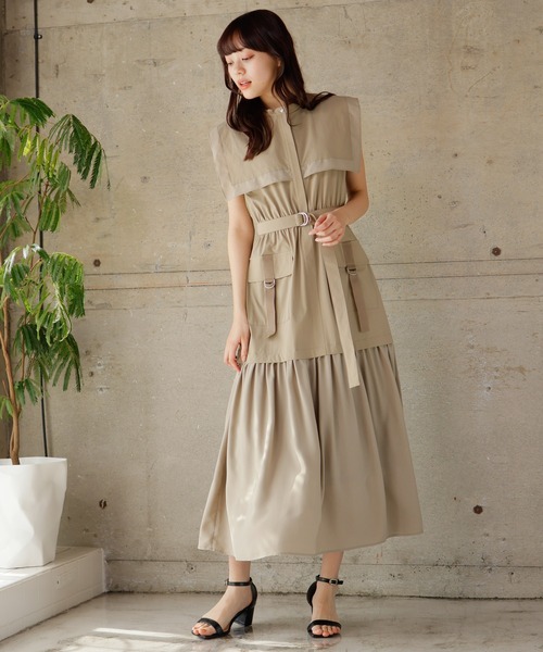 LADYMADE（レディメイド）の「BIGカラーワークポケットワンピース（ワンピース・レディース・カーキ/ブラック/ホワイト・FREE）」の17枚目の写真