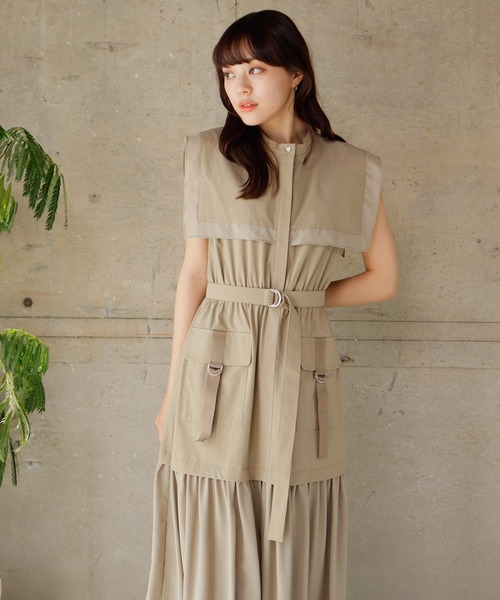 LADYMADE（レディメイド）の「BIGカラーワークポケットワンピース（ワンピース・レディース・カーキ/ブラック/ホワイト・FREE）」の19枚目の写真