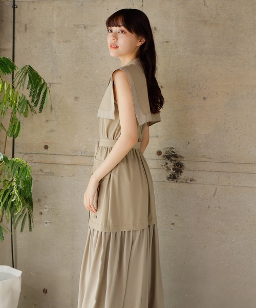 LADYMADE（レディメイド）の「BIGカラーワークポケットワンピース（ワンピース・レディース・カーキ/ブラック/ホワイト・FREE）」の21枚目の写真