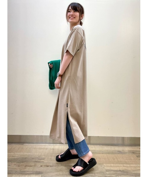 KANGOL（カンゴール）の「【KANGOL】バックグラフィックワンピース（ワンピース・レディース・ベージュ/ブラック・M/L）」の11枚目の写真