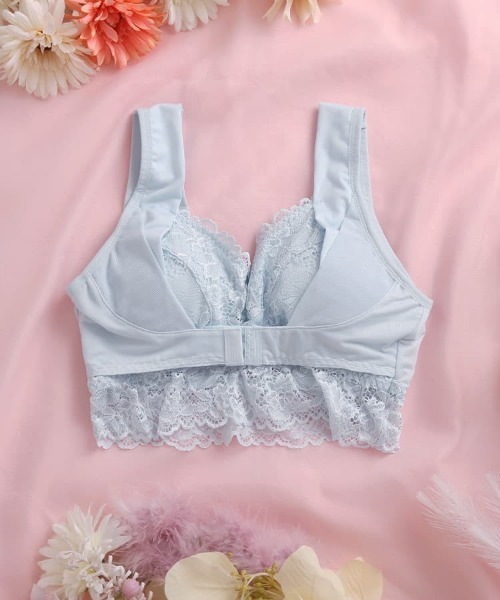 northerly（ノーザリー）の「ふんわり美胸のプリンセスナイトブラ（ナイトブラ・レディース・ブラック/サックスブルー/スモークピンク/グレー/ブルー/クリーム/グリーン/ボルドー/パープル/ネイビー/ミント/ピンク・SMALL/MEDIUM/LARGE/X-LARGE）」の8枚目の写真