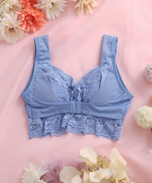 northerly（ノーザリー）の「ふんわり美胸のプリンセスナイトブラ（ナイトブラ・レディース・ブラック/サックスブルー/スモークピンク/グレー/ブルー/クリーム/グリーン/ボルドー/パープル/ネイビー/ミント/ピンク・SMALL/MEDIUM/LARGE/X-LARGE）」の9枚目の写真