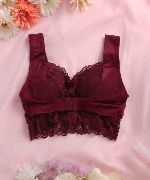 northerly（ノーザリー）の「ふんわり美胸のプリンセスナイトブラ（ナイトブラ・レディース・ブラック/サックスブルー/スモークピンク/グレー/ブルー/クリーム/グリーン/ボルドー/パープル/ネイビー/ミント/ピンク・SMALL/MEDIUM/LARGE/X-LARGE）」の12枚目の写真