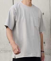 SHIPS any: 〈吸水・速乾・ストレッチ〉 フェイク レイヤード Tシャツ 24SS◇