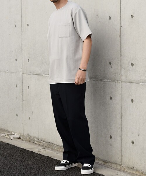 SHIPS any: 〈吸水・速乾・ストレッチ〉 フェイク レイヤード T