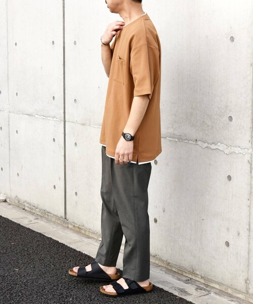 SHIPS any(シップス エニィ)の「SHIPS any: 〈吸水・速乾・ストレッチ〉 フェイク レイヤード Tシャツ 24SS◇(Tシャツ/カットソー・メンズ・ブルー系/ネイビー/キャメル/オリーブ/ライトグリーン/レンガ/ベージュ/ブラック・LARGE/X-LARGE/SMALL/MEDIUM)」の22枚目の写真