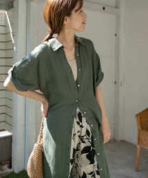 URBAN RESEARCH DOORS | リネン前開きシャツワンピース(ワンピース)