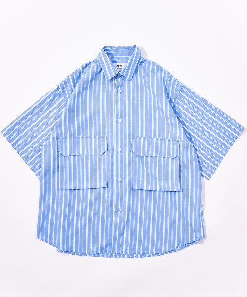 WETTEMPT（ウィテンプト）の「BIG POCKET STRIPE SHIRT/ビッグ