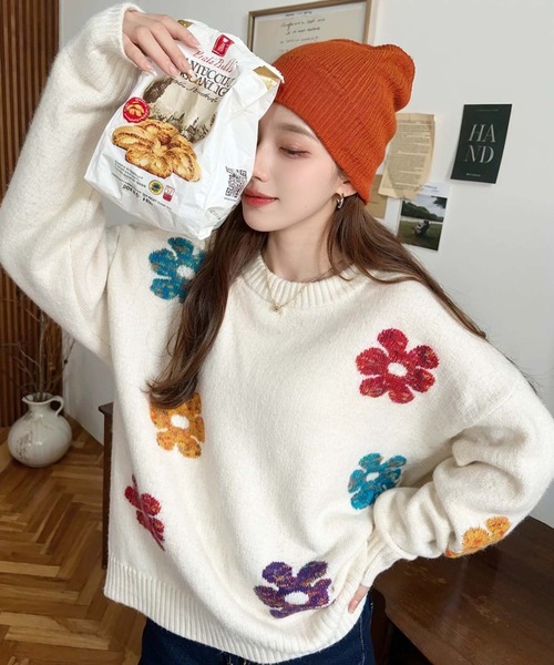 moment+(モーメントプラス)の「【累計販売枚数1万枚突破!】リブ編みニット帽(ニットキャップ/ビーニー・レディース・チャコールグレー/ブラック/カーキ/オレンジ/アイボリー/ボルドー/グレイッシュベージュ・FREE)」の20枚目の写真