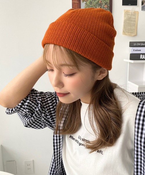 MOSCHINOリブ編み 黒 ニット帽 MOSCHINOリブ編み 黒 ニット帽