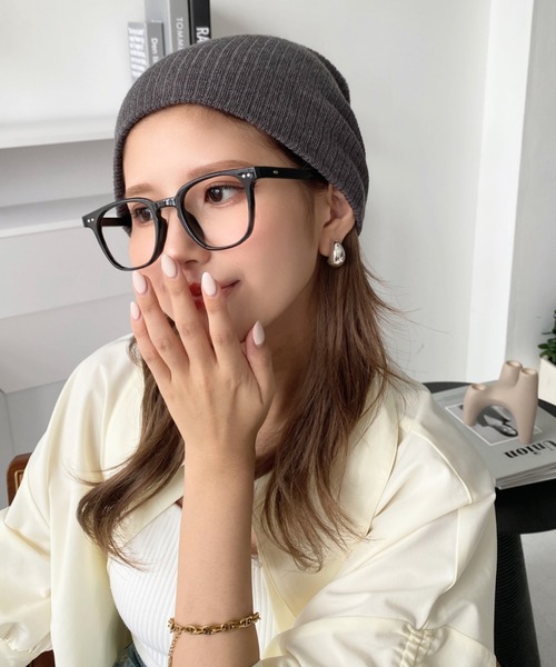 moment+(モーメントプラス)の「【累計販売枚数1万枚突破!】リブ編みニット帽(ニットキャップ/ビーニー・レディース・チャコールグレー/ブラック/カーキ/オレンジ/アイボリー/ボルドー/グレイッシュベージュ・FREE)」の11枚目の写真