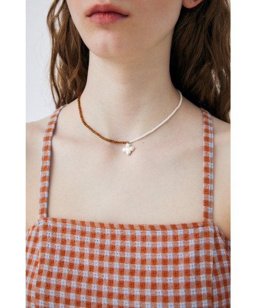 MOUSSY（マウジー）の「BEADS CROSS F/PEARL ネックレス（ネックレス・レディース・ブルー/ブラウン・FREE）」の12枚目の写真
