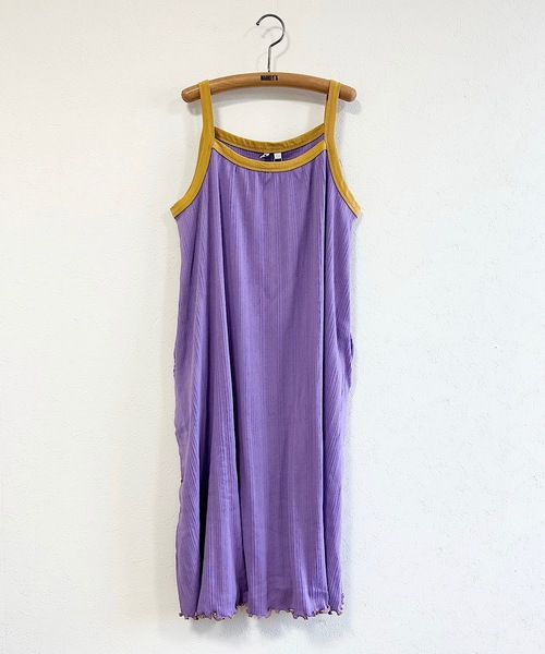 CALMIA（カルミア）の「メローキャミワンピース/おとな（ワンピース・レディース・ブラック/ラベンダー/ライトグリーン・160cm）」の3枚目の写真