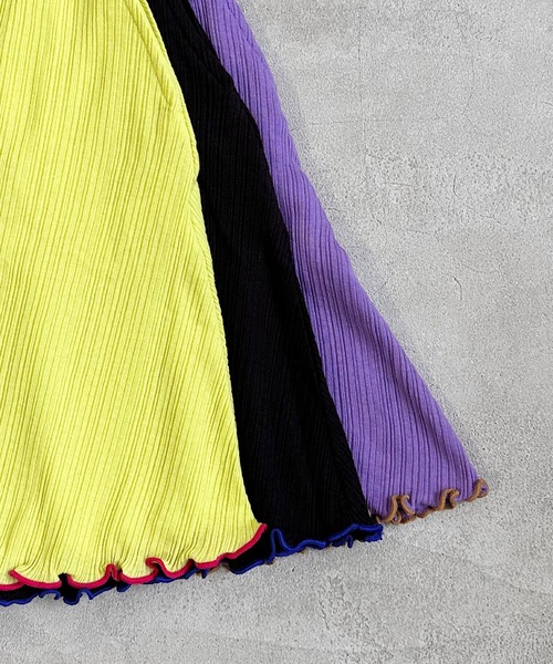 CALMIA（カルミア）の「メローキャミワンピース/おとな（ワンピース・レディース・ブラック/ラベンダー/ライトグリーン・160cm）」の7枚目の写真