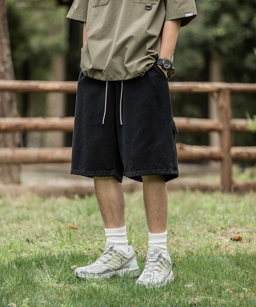 HOOK（フック）の「【HOOK】古着風ウォッシュ加工バンドデザインハーフ