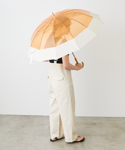 BIRTHDAY BAR（バースデイバー）の「カラー切継  12本骨 ビニール傘（長傘・レディース・オレンジ/ピンク/ネイビー・フリー）」の13枚目の写真