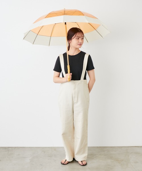 BIRTHDAY BAR（バースデイバー）の「カラー切継  12本骨 ビニール傘（長傘・レディース・オレンジ/ピンク/ネイビー・フリー）」の5枚目の写真