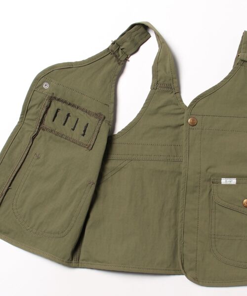 Lee（リー）の「【110-150cm】キッズ ジップアップベスト 親子お揃いコーデ可（その他トップス・キッズ・オリーブ/ブルー/ベージュ・150/140/130/120/110）」の5枚目の写真