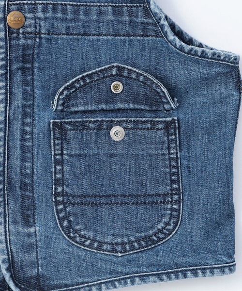 Lee（リー）の「【110-150cm】キッズ ジップアップベスト 親子お揃いコーデ可（その他トップス・キッズ・オリーブ/ブルー/ベージュ・150/140/130/120/110）」の21枚目の写真