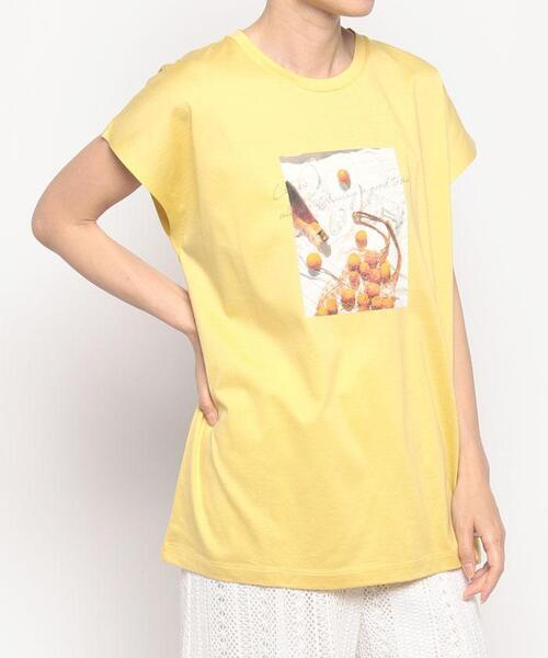 Brahmin(ブラーミン)の「【BRAHMIN】フォトプリントTシャツ(Tシャツ/カットソー・レディース・モカ/オフホワイト/ブラック/レモンイエロー・2)」の5枚目の写真