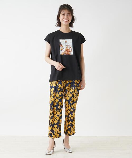 Brahmin(ブラーミン)の「【BRAHMIN】フォトプリントTシャツ(Tシャツ/カットソー・レディース・モカ/オフホワイト/ブラック/レモンイエロー・2)」の10枚目の写真