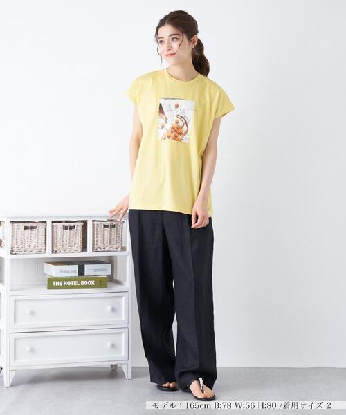 Brahmin(ブラーミン)の「【BRAHMIN】フォトプリントTシャツ(Tシャツ/カットソー・レディース・モカ/オフホワイト/ブラック/レモンイエロー・2)」の15枚目の写真
