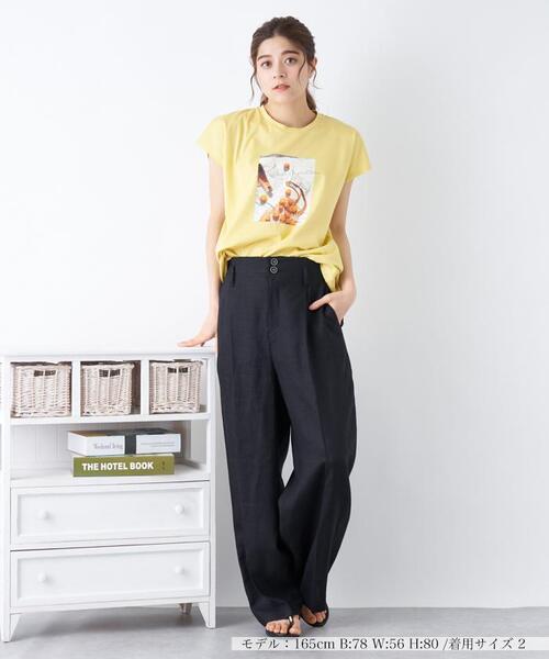Brahmin(ブラーミン)の「【BRAHMIN】フォトプリントTシャツ(Tシャツ/カットソー・レディース・モカ/オフホワイト/ブラック/レモンイエロー・2)」の16枚目の写真