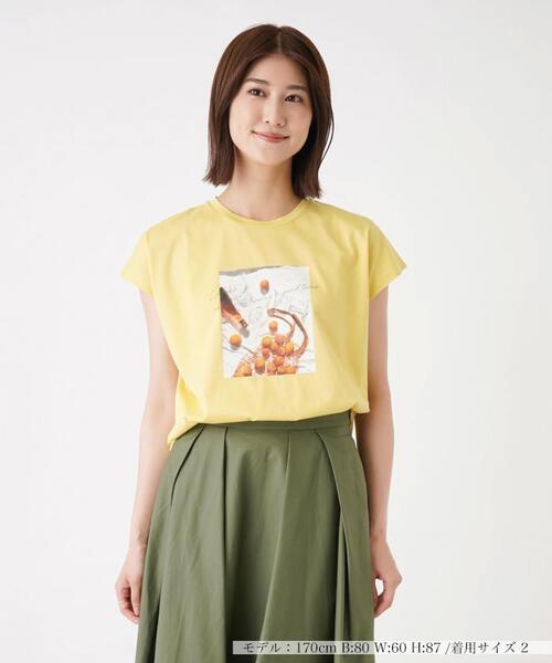 Brahmin(ブラーミン)の「【BRAHMIN】フォトプリントTシャツ(Tシャツ/カットソー・レディース・モカ/オフホワイト/ブラック/レモンイエロー・2)」の19枚目の写真