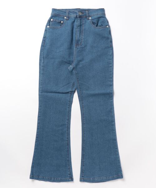 ワンショルダー ハイウエスト デニム パンツ セットアップ n2214 one way(ワンウェイ)の「ハイウエストデニムパンツ(デニム