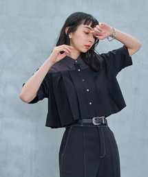 HARE | プリーツショートシャツ(HARE)(シャツ/ブラウス)