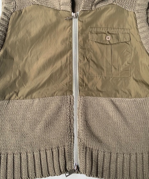 SHAGGIE（シャギー）の「フード付きダブルファスナーニットベスト（ベスト・レディース・ブラック/ナチュラル/カーキ・FREE）」の13枚目の写真