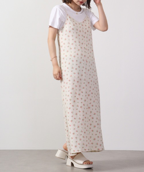 JEMORGAN(ジェーイーモーガン)の「JEMORGAN ワッフル花柄キャミワンピース(パック入り)(ワンピース・レディース・サックスブルー/ピンク・F)」の18枚目の写真