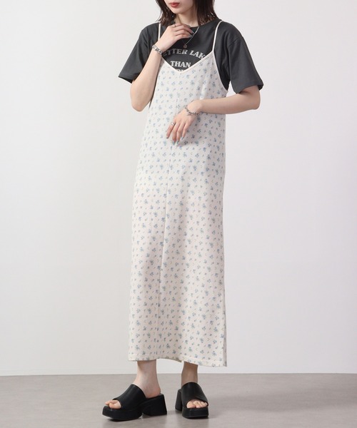 JEMORGAN(ジェーイーモーガン)の「JEMORGAN ワッフル花柄キャミワンピース(パック入り)(ワンピース・レディース・サックスブルー/ピンク・F)」の17枚目の写真