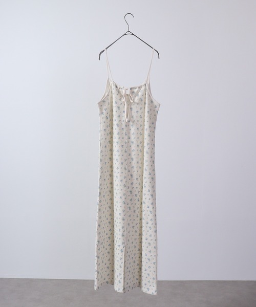 JEMORGAN(ジェーイーモーガン)の「JEMORGAN ワッフル花柄キャミワンピース(パック入り)(ワンピース・レディース・サックスブルー/ピンク・F)」の3枚目の写真