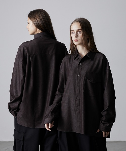 CLEL】Ring Snap Loose Shirt/リングスナップ ルーズシャツ（シャツ